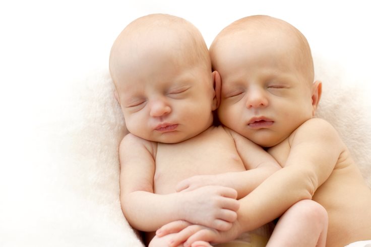 Twins Hugging